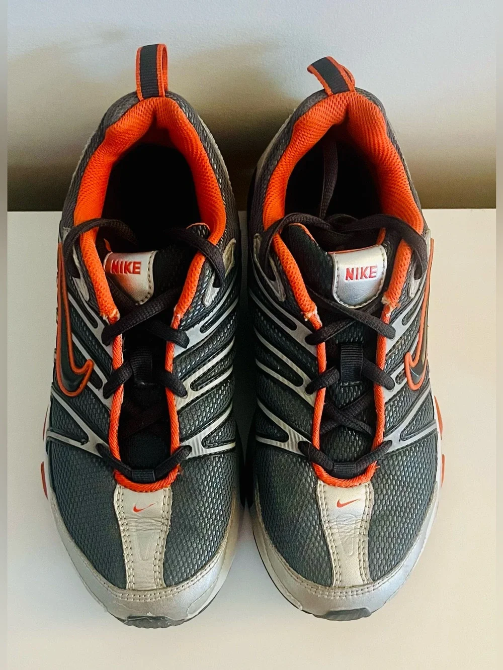Nike Youth Black, Silver and Orange Athletic Sneakers